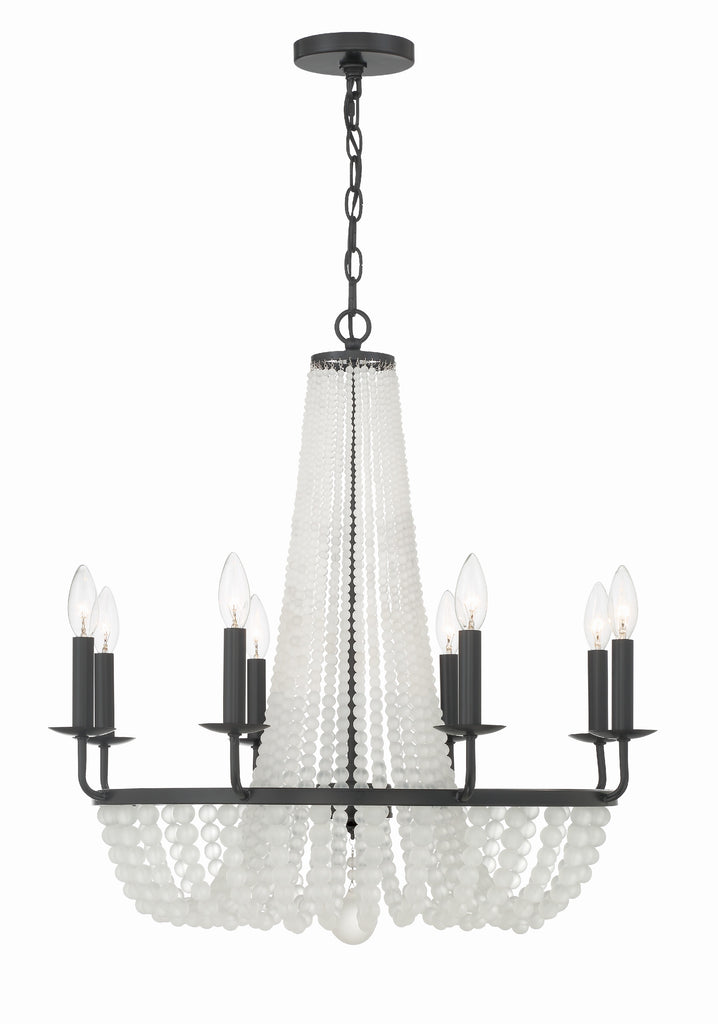 Crystorama Crystorama Bella 8 Light Matte Black Chandelier