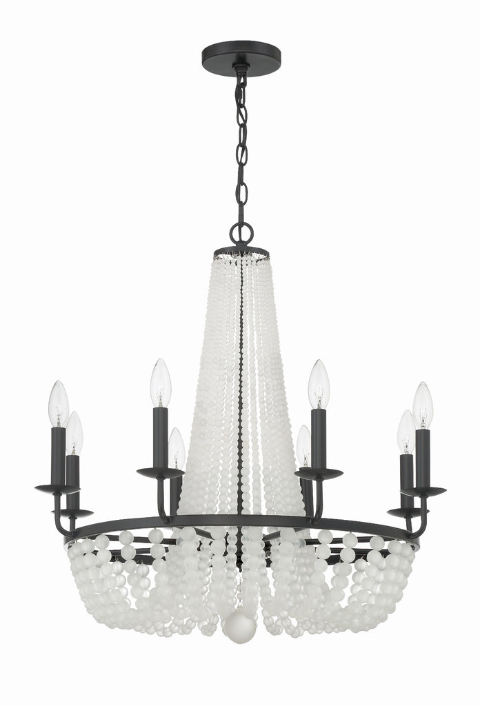 Crystorama Crystorama Bella 8 Light Matte Black Chandelier