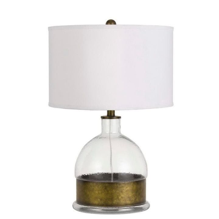 150W 3 WAY RAPALLO GLASS/METAL TABLE LAMP Cal Lighting