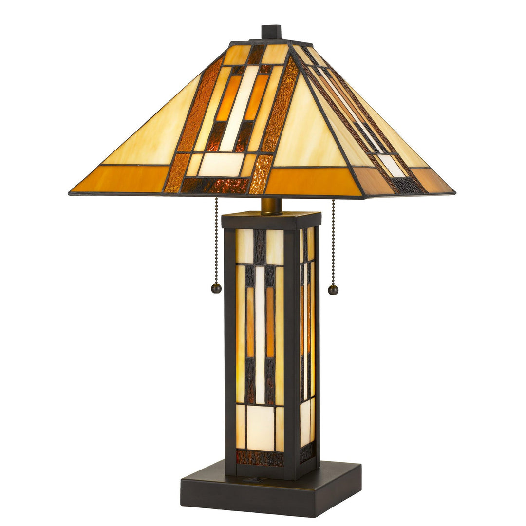 TIFFANY TABLE LAMP W/7W NIGHT LIGHT Cal Lighting