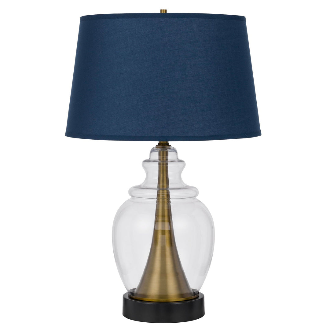 CUPOLA GLASS/METAL TABLE LAMP Cal Lighting