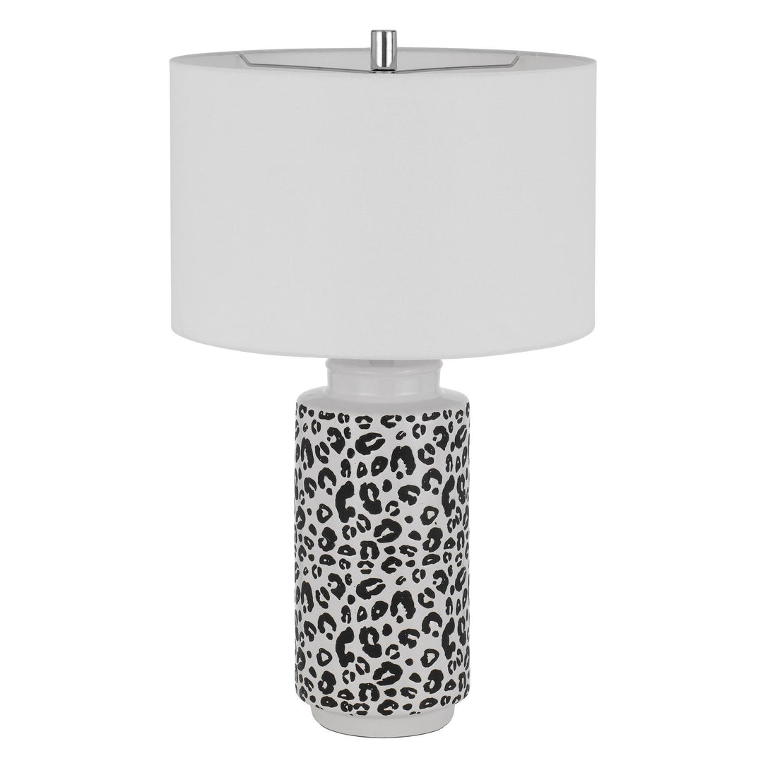 EXETER CERAMIC TABLE LAMP WITH HARDBACK DRUM SHADE Cal Lighting