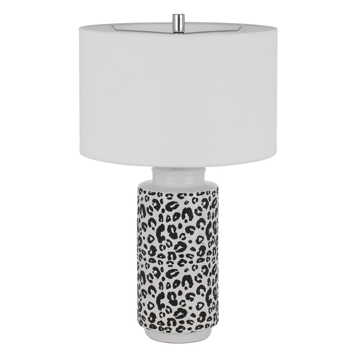 EXETER CERAMIC TABLE LAMP WITH HARDBACK DRUM SHADE Cal Lighting