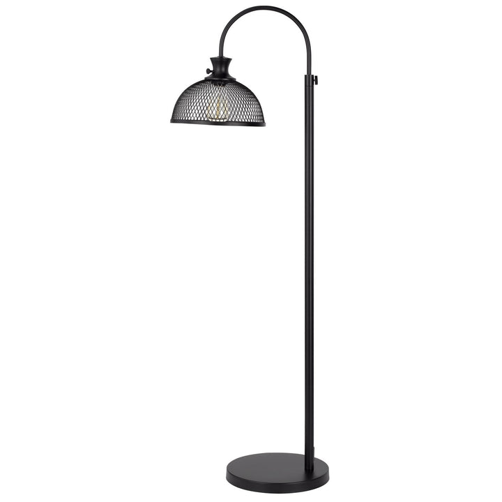 60W LEWISTON METAL DOWNBRIDGE ADJUSTABLE FLOOR LAMP WITH MESH SHADE Cal Lighting