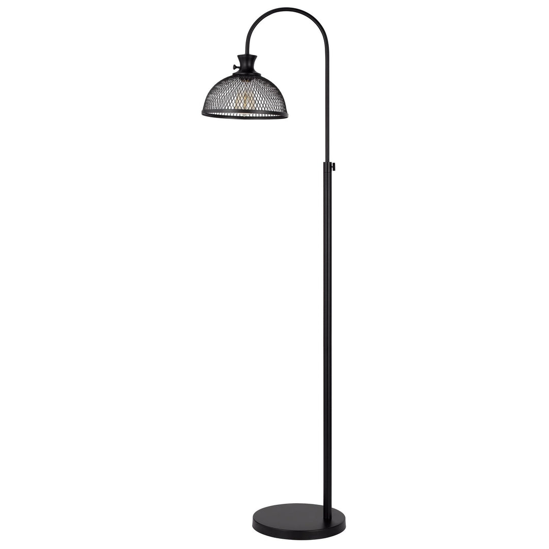 60W LEWISTON METAL DOWNBRIDGE ADJUSTABLE FLOOR LAMP WITH MESH SHADE Cal Lighting