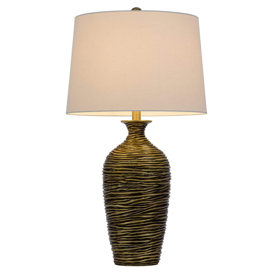 100W ASHLAND METAL TABLE LAMP WITH HARDBACK DRUM FABRIC SHADE (SOLD AS PAIRS) Cal Lighting