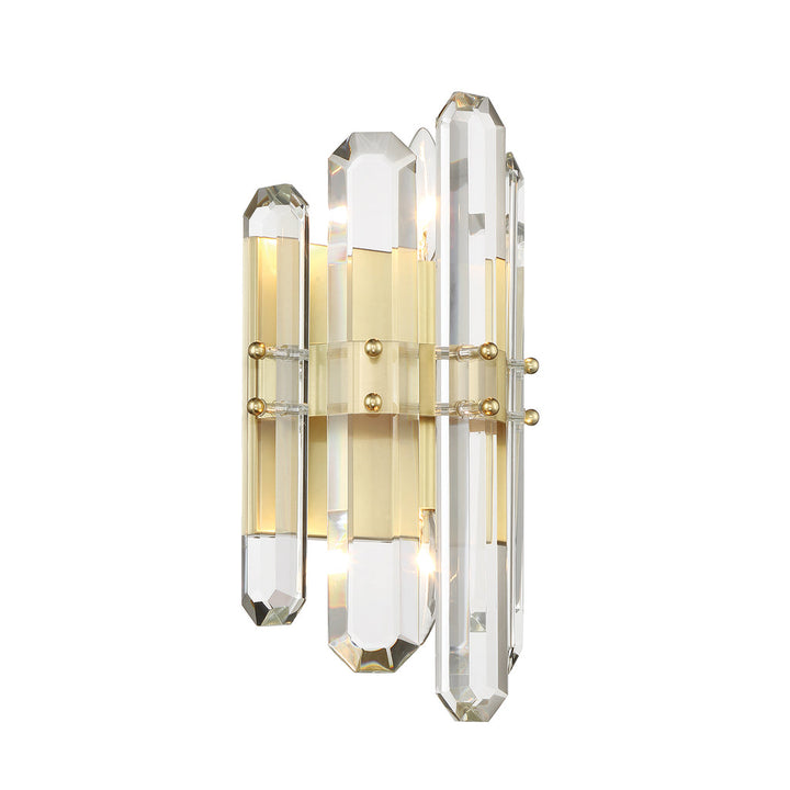Crystorama Crystorama Bolton 2 Light Aged Brass Sconce