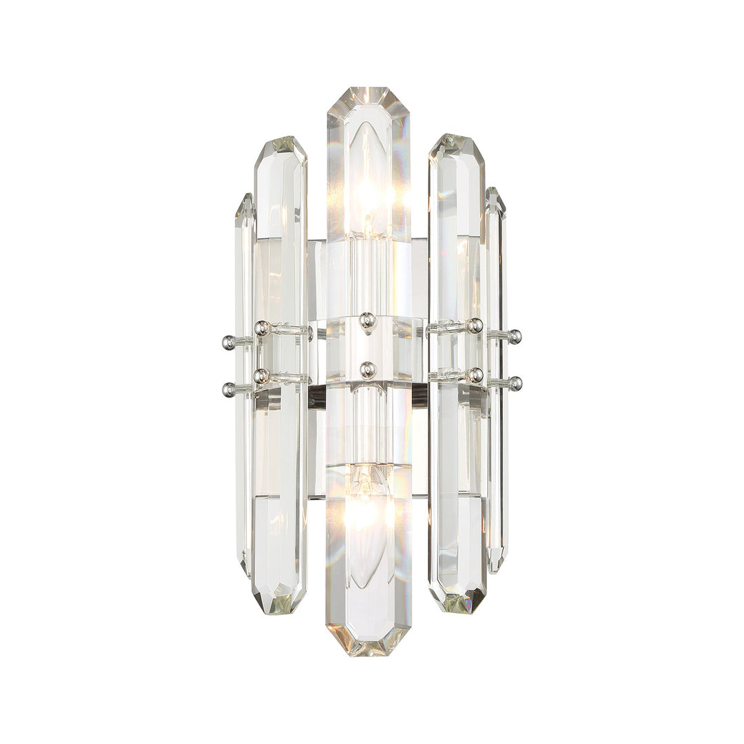 Crystorama Crystorama Bolton 2 Light Polished Nickel Sconce