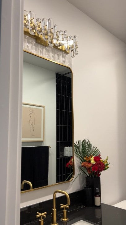 Crystorama Crystorama Bolton 3 Light Aged Brass Bathroom Vanity