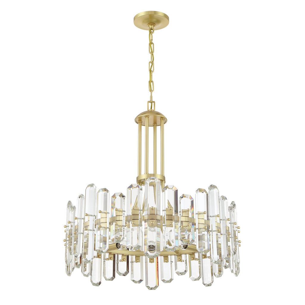 Crystorama Crystorama Bolton 8 Light Aged Brass Chandelier