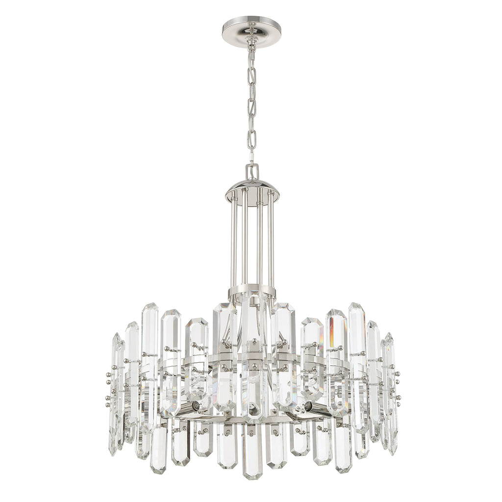 Crystorama Crystorama Bolton 8 Light Polished Nickel Chandelier