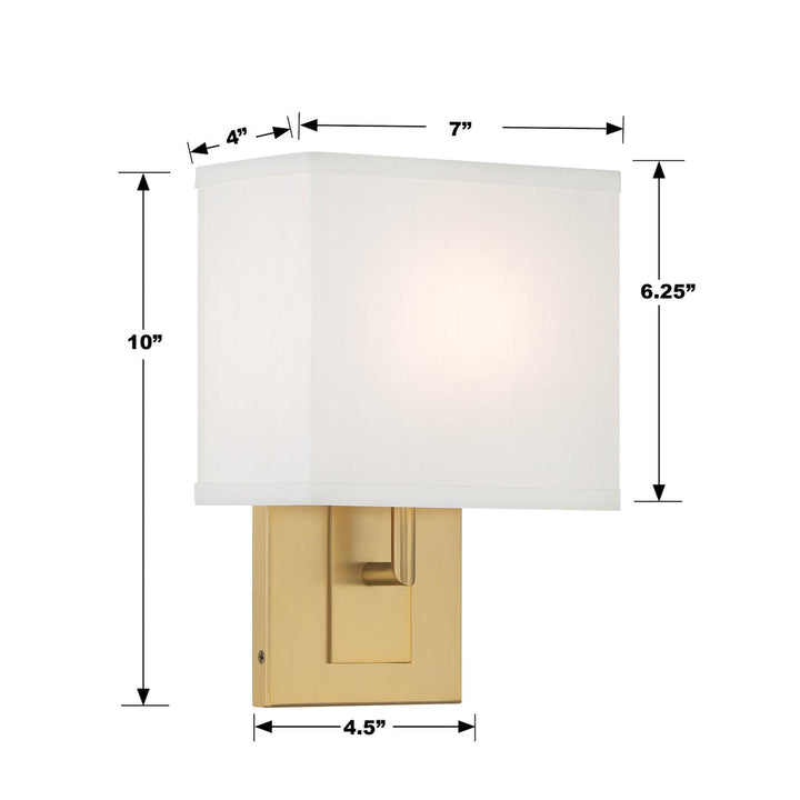 Crystorama Crystorama Brent 1 Light Vibrant Gold Sconce