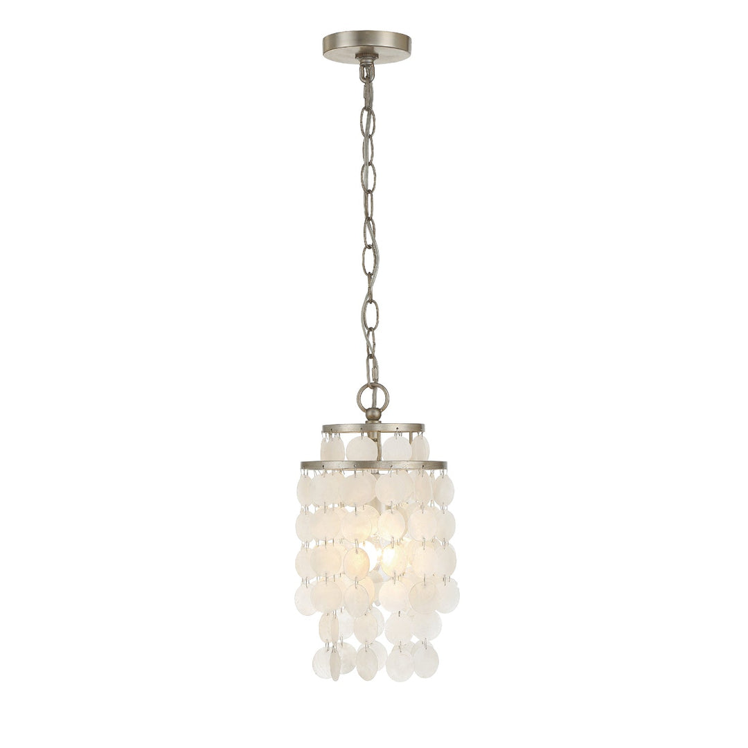 Crystorama Crystorama Brielle 1 Light Antique Silver Mini Pendant
