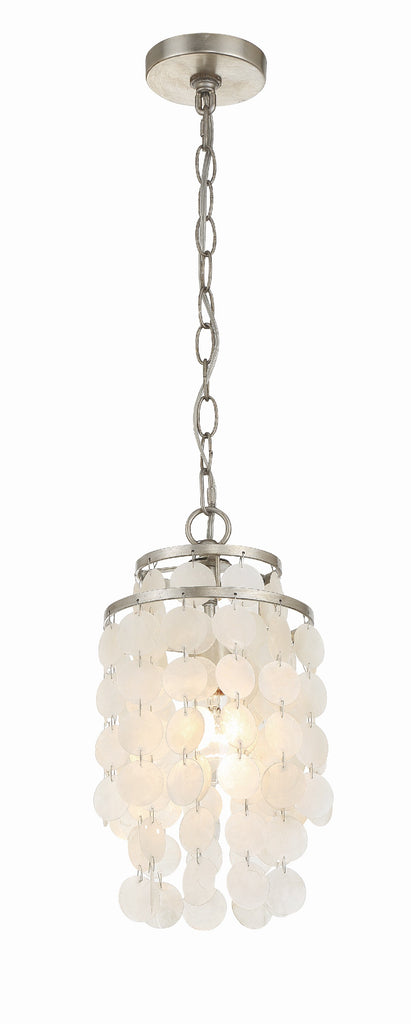 Crystorama Crystorama Brielle 1 Light Antique Silver Mini Pendant