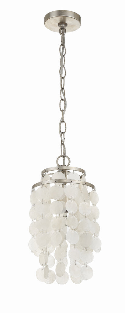Crystorama Crystorama Brielle 1 Light Antique Silver Mini Pendant
