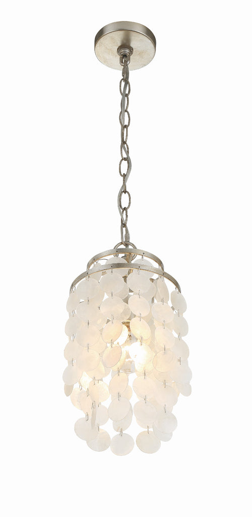 Crystorama Crystorama Brielle 1 Light Antique Silver Mini Pendant