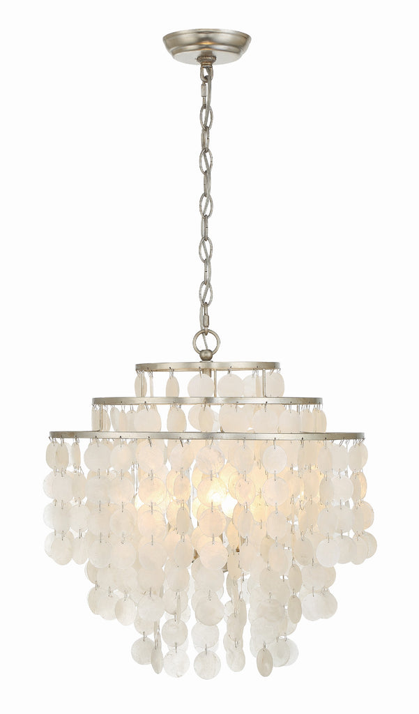 Crystorama Crystorama Brielle 4 Light Antique Silver Chandelier