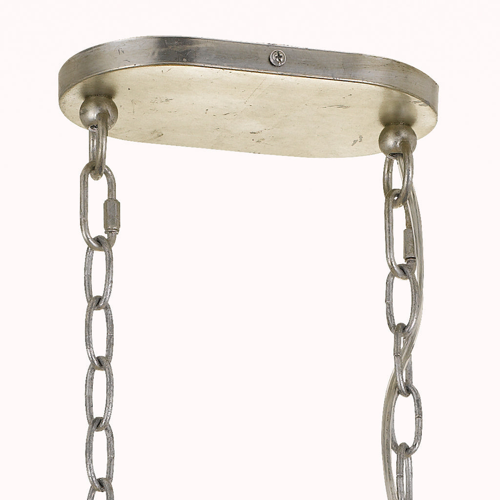 Crystorama Crystorama Brielle 6 Light Antique Silver Linear Chandelier