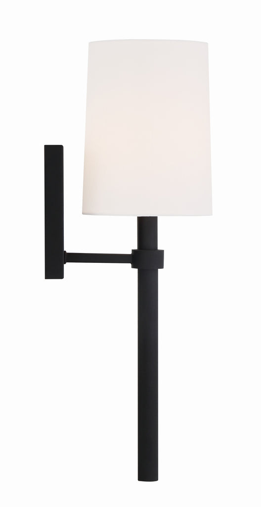 Crystorama Crystorama Bromley 1 Light Black Forged Sconce