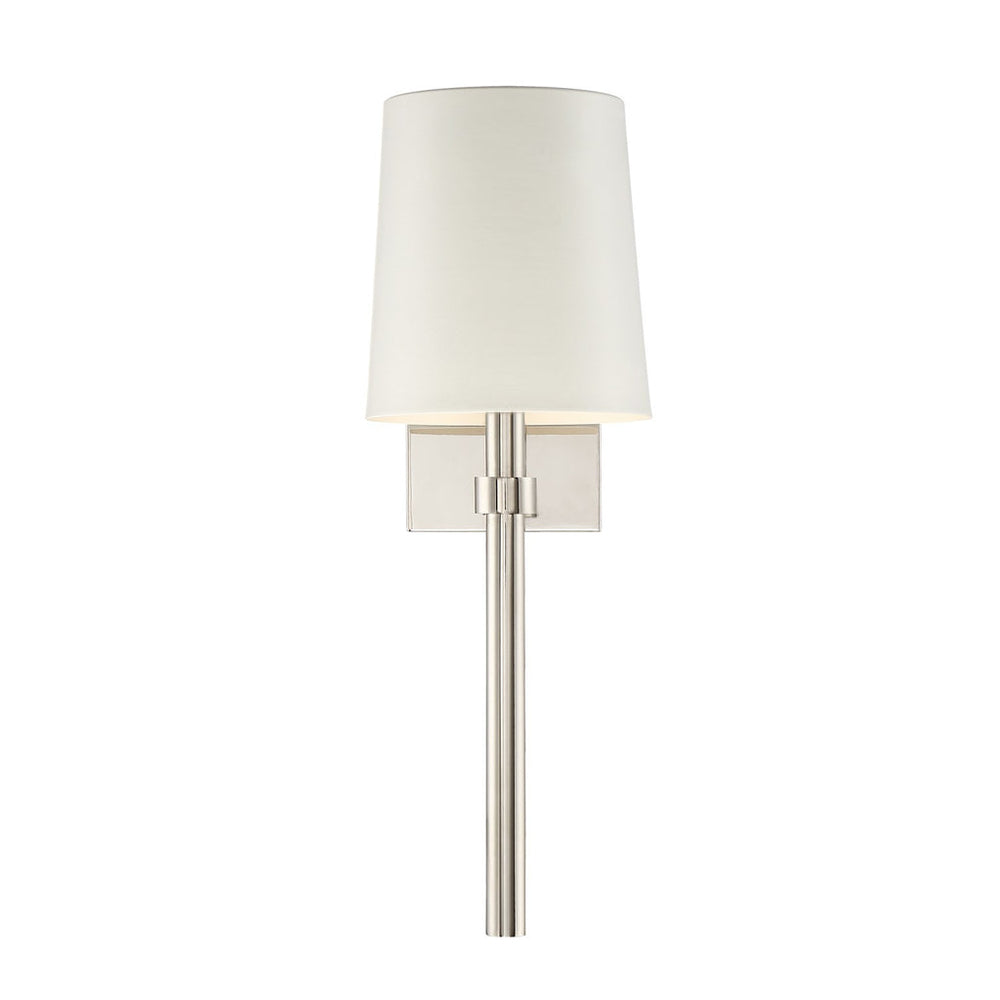 Crystorama Crystorama Bromley 1 Light Polished Nickel Sconce