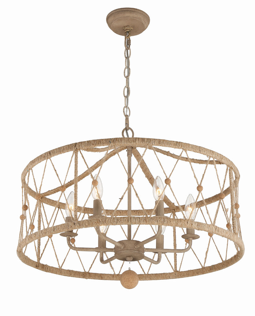 Crystorama Crystorama Brixton 6 Light Burnished Silver Chandelier
