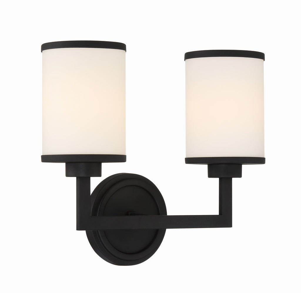 Crystorama Crystorama Bryant 2 Light Black Forged Sconce
