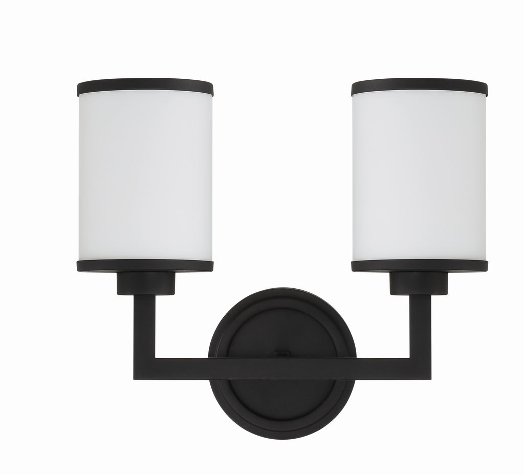 Crystorama Crystorama Bryant 2 Light Black Forged Sconce