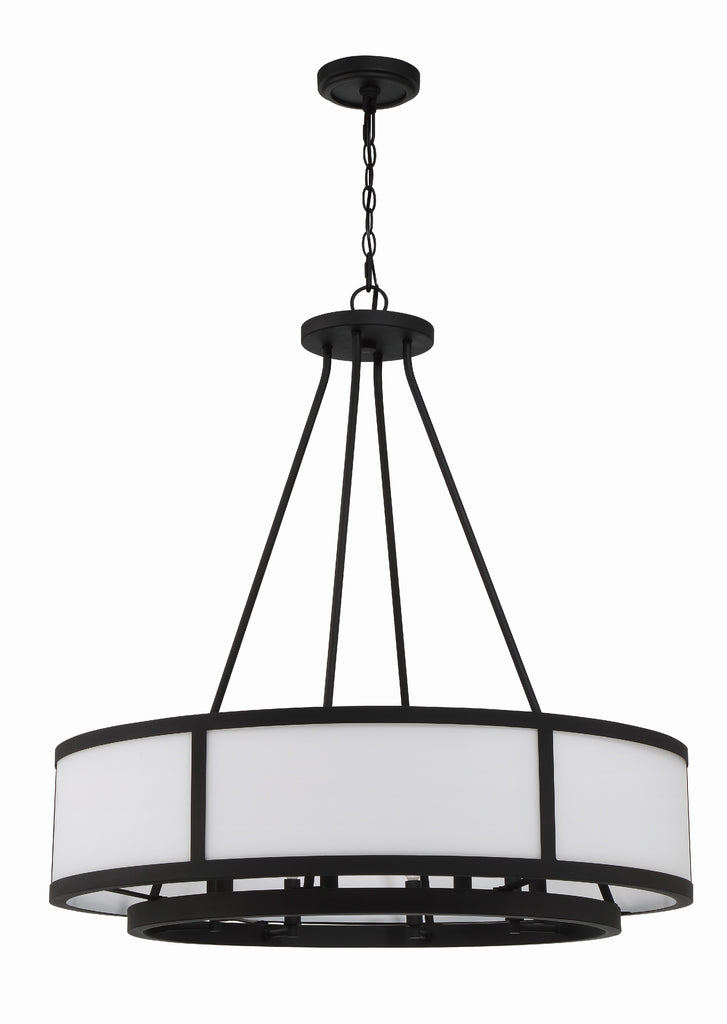 Crystorama Crystorama Bryant 8 Light Black Forged Chandelier