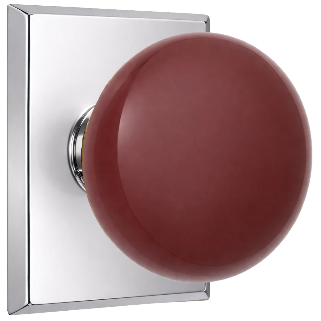 Magnifique® Rectangular Door Set with Brown Porcelain Knobs (Several Finishes Available)