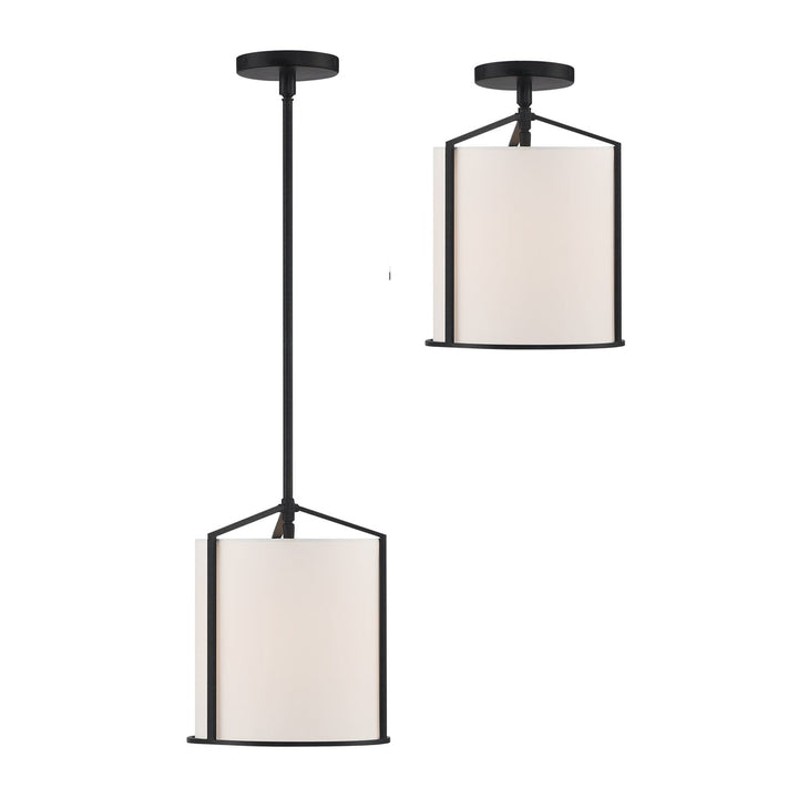 Crystorama Crystorama Carlyn 1 Light Black Mini Pendant
