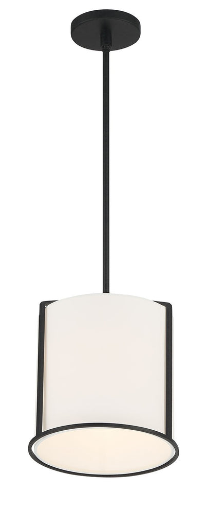 Crystorama Crystorama Carlyn 1 Light Black Mini Pendant