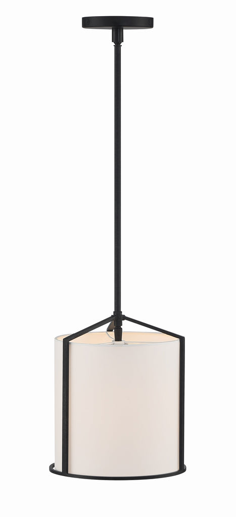 Crystorama Crystorama Carlyn 1 Light Black Mini Pendant