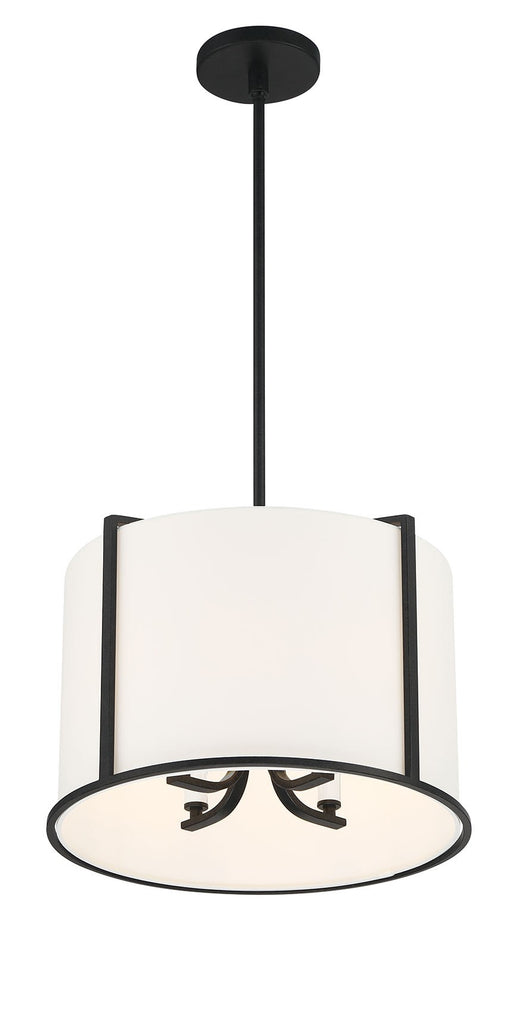Crystorama Crystorama Carlyn 4 Light Black Mini Chandelier