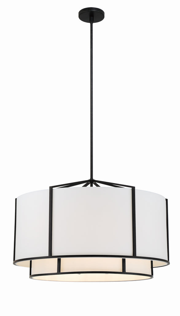 Crystorama Crystorama Carlyn 6 Light Black Chandelier