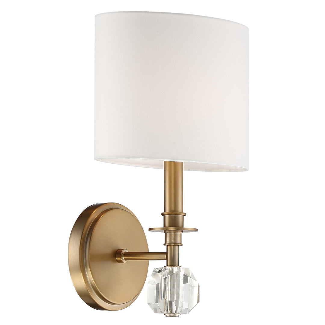 Crystorama Crystorama Chimes 1 Light Aged Brass Sconce