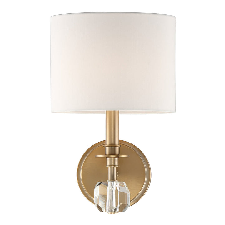 Crystorama Crystorama Chimes 1 Light Aged Brass Sconce