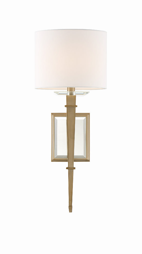 Crystorama Crystorama Clifton 1 Light Aged Brass Sconce