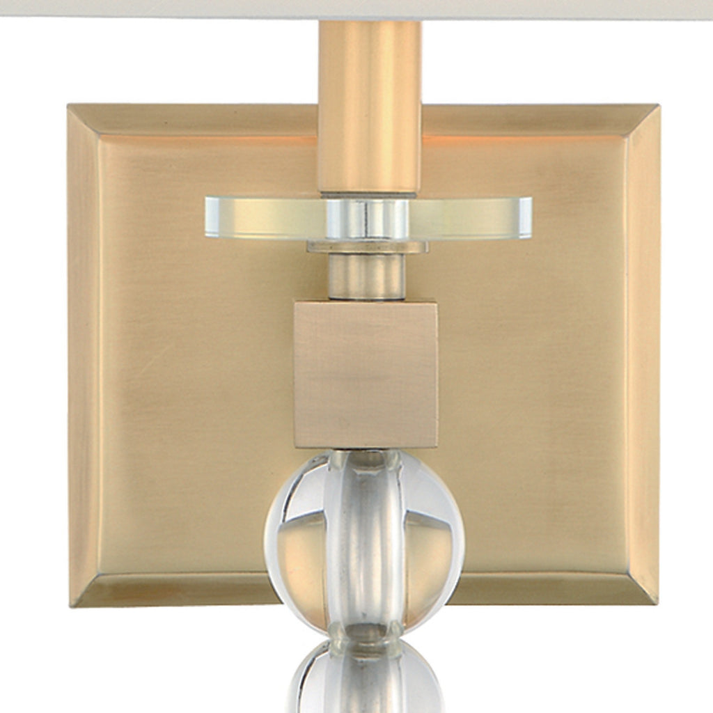 Crystorama Crystorama Clover 1 Light Aged Brass Sconce