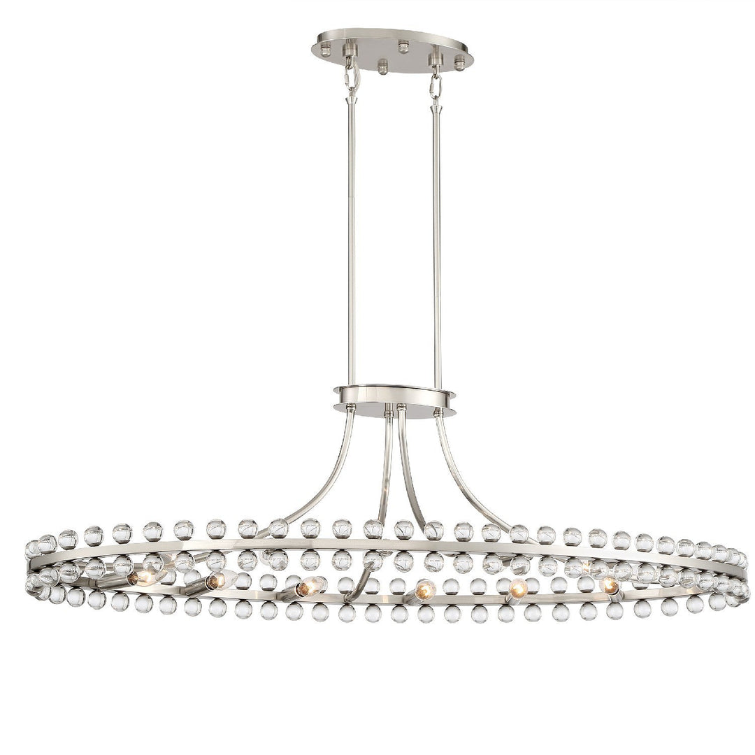 Crystorama Crystorama Clover 12 Light Brushed Nickel Chandelier