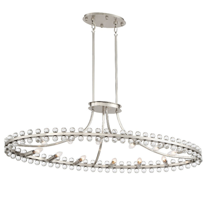 Crystorama Crystorama Clover 12 Light Brushed Nickel Chandelier