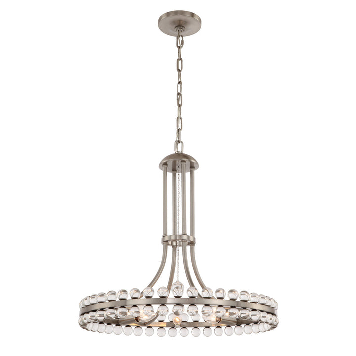 Crystorama Crystorama Clover 8 Light Aged Brass Chandelier