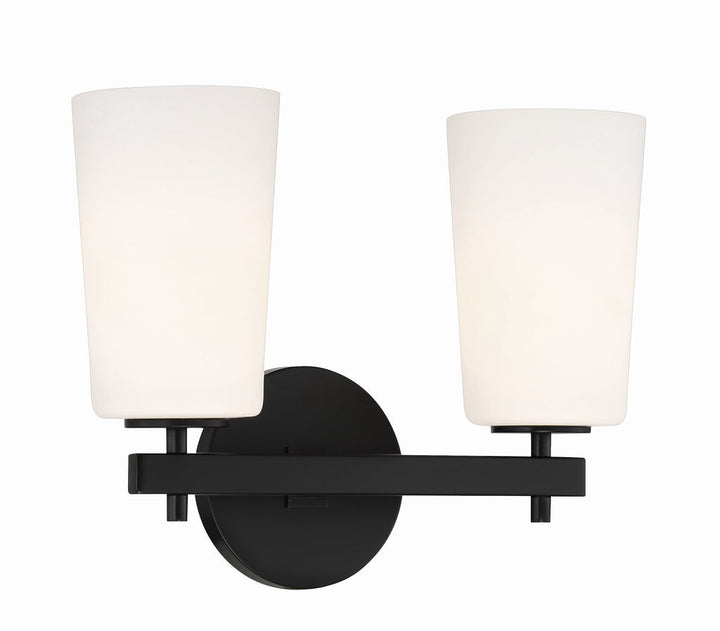 Crystorama Crystorama Colton 2 Light Black Bathroom Vanity
