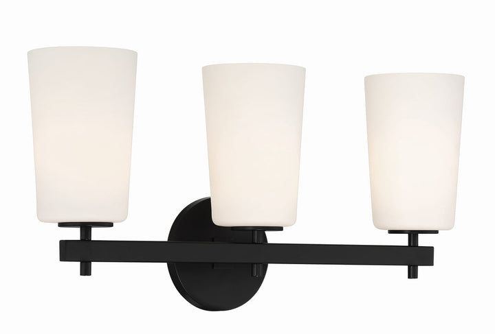 Colton 3 Light Black Bathroom Vanity Crystorama