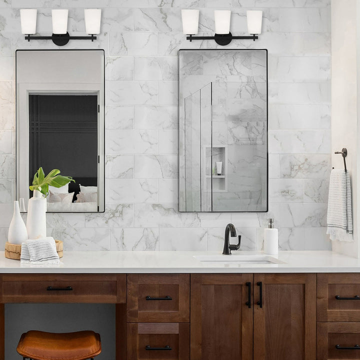 Colton 3 Light Black Bathroom Vanity Crystorama