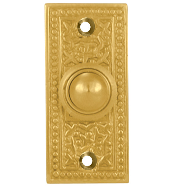 Solid Brass Rice Pattern Door Bell (Several Finishes Available)