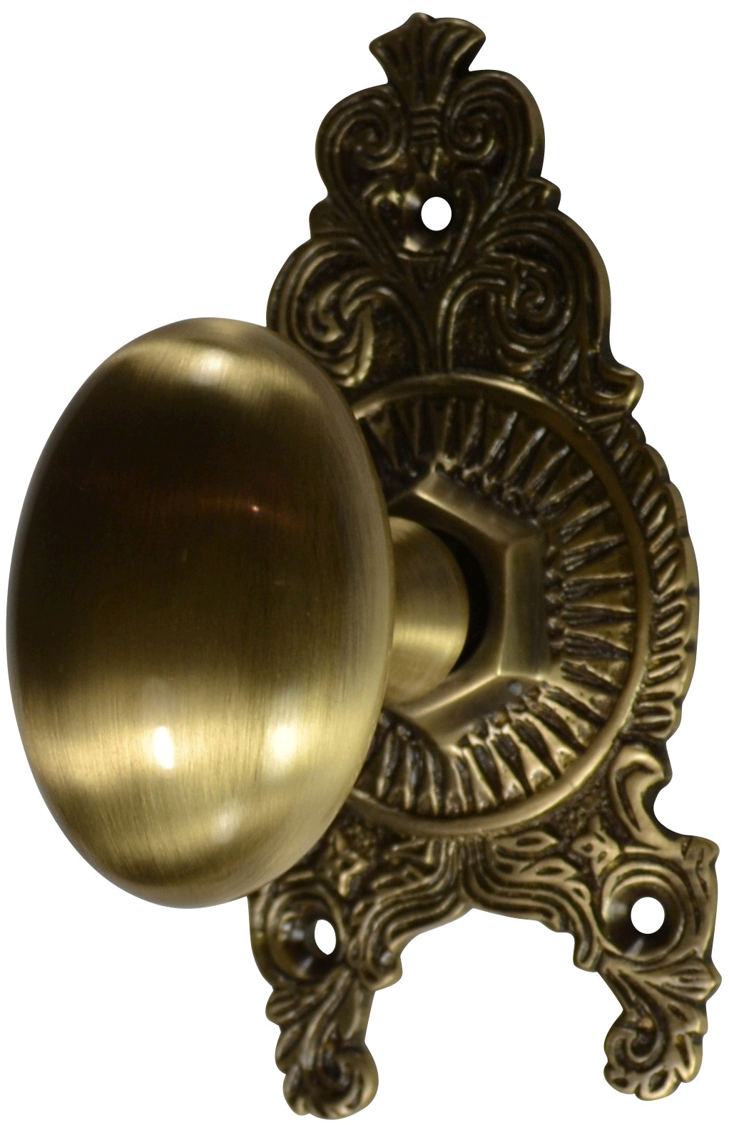 Ornate Victorian Rosette Door Set with Egg Door Knobs (Several Finishes Available) COPPER MOUNTAIN HARDWARE