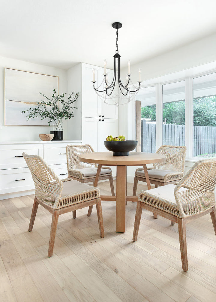 Crystorama Crystorama Delilah 6 Light Matte Black Chandelier