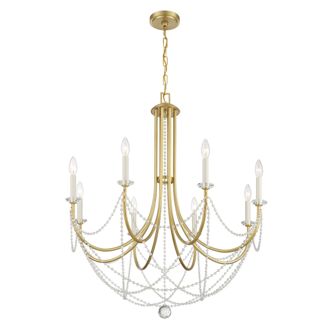 Crystorama Crystorama Delilah 8 Light Aged Brass Chandelier