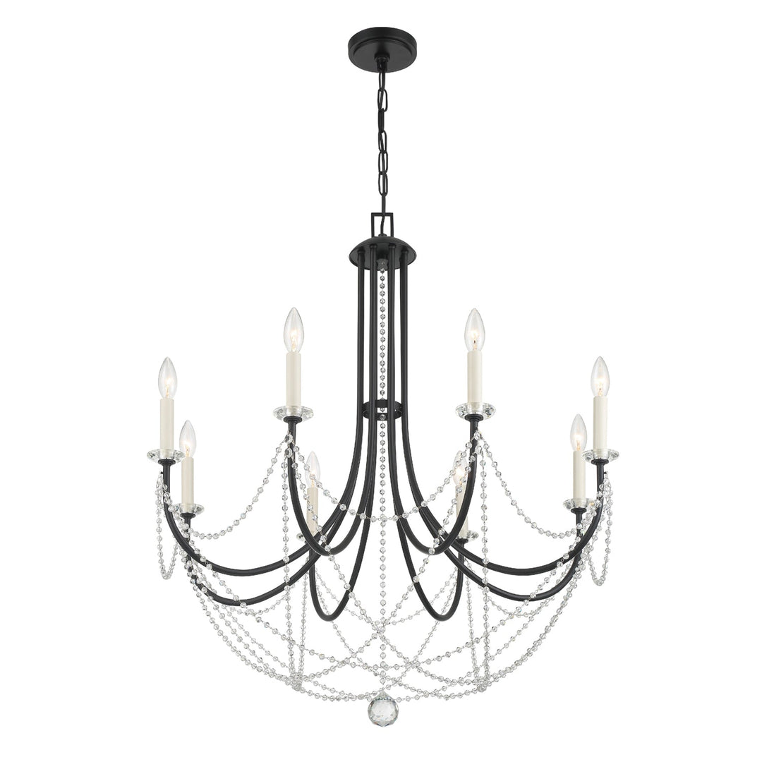 Crystorama Crystorama Delilah 8 Light Matte Black Chandelier
