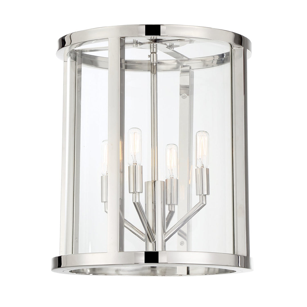 Libby Langdon Devon 4 Light Polished Nickel Semi Flush Mount Crystorama